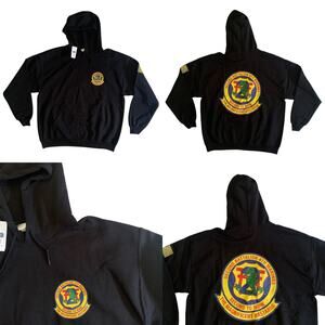 USMC Men's Size M 2nd Battalion 4Th Marines Drawstring Hooded Sweatshirt New